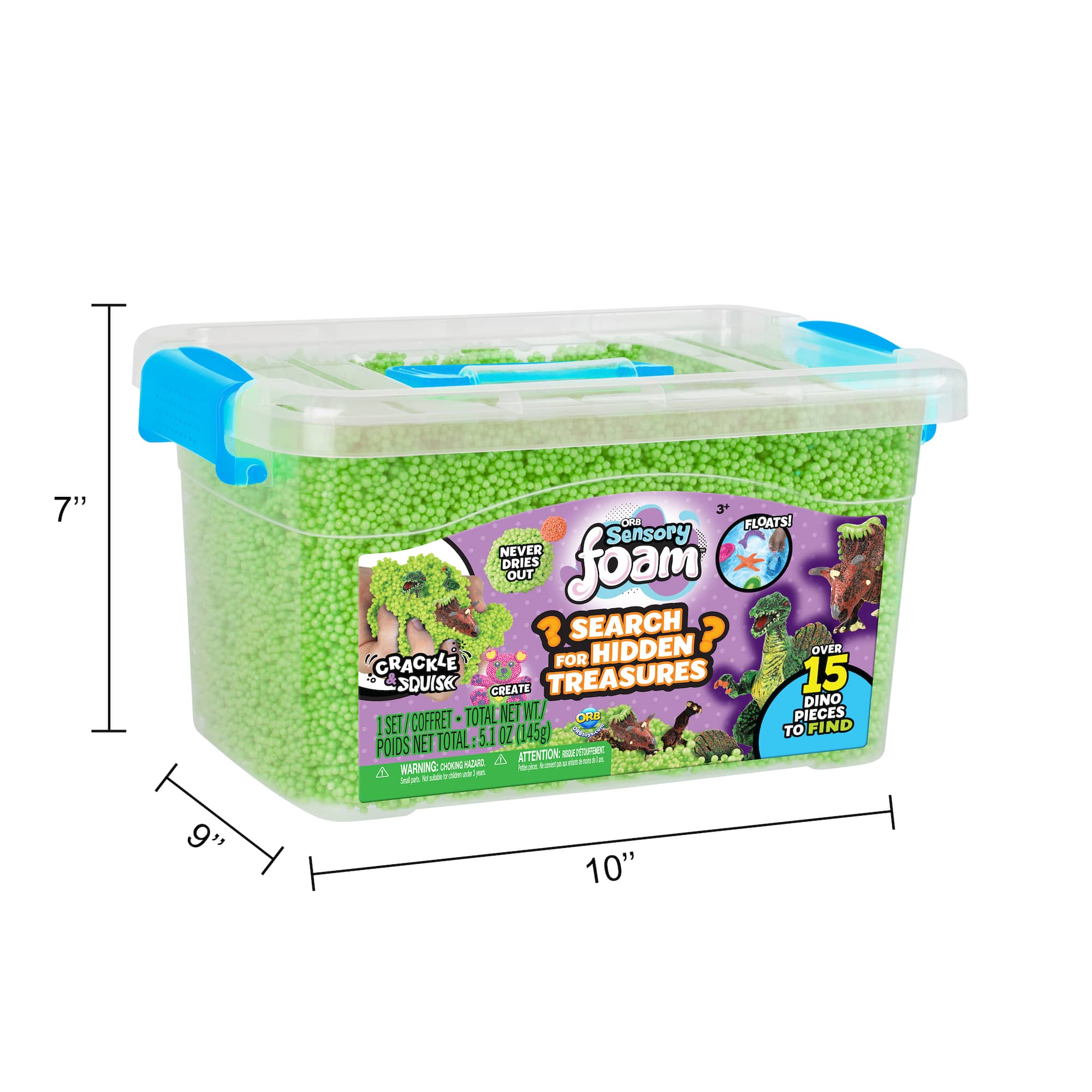 Orb Sensory Foam™ Dinosaur Treasures Bin